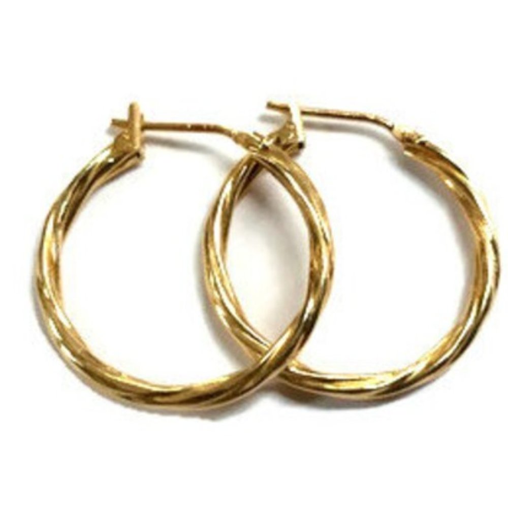 14K Yellow Gold Hoop Earrings